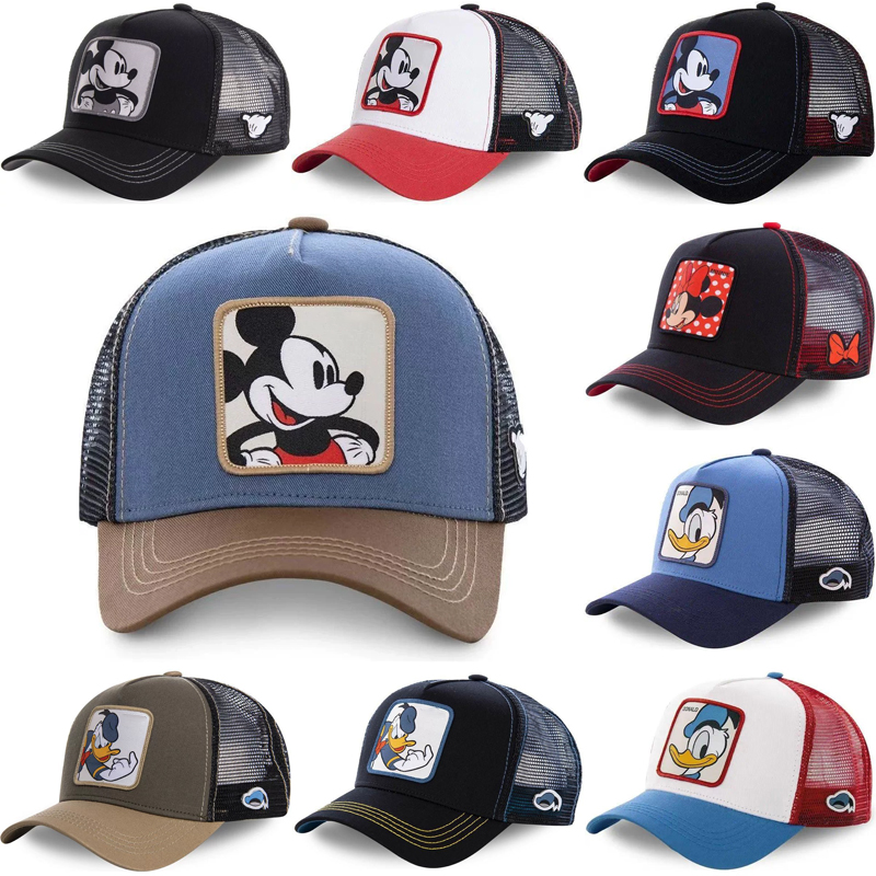 Street Fashion Baggy - Kawaii Mickey Trucker Cap Mesh-Back Baseballmütze