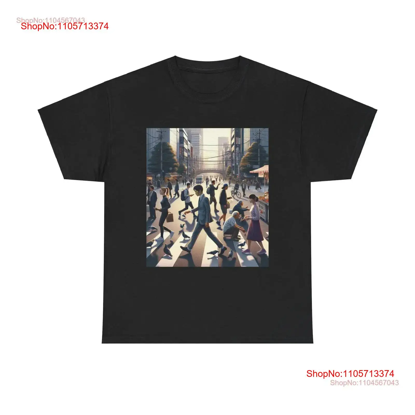 Urban Street Fashion Photography - Tokyo Morning Commute T-Shirt, urbane Stadtlandschaft,
