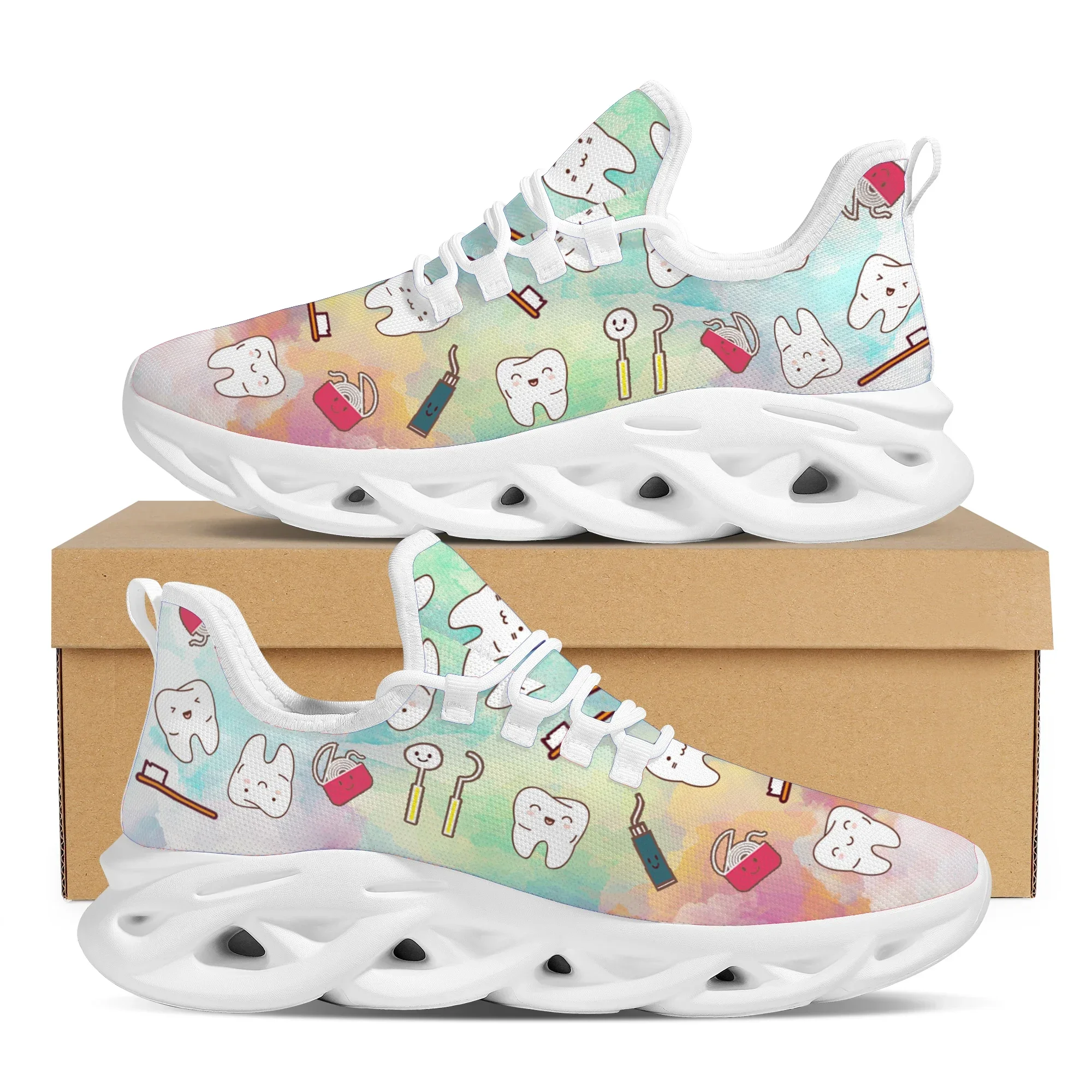 Street Fashion Trends - Dental Equipment Manga Print Damen-Flachschuhe, neuer