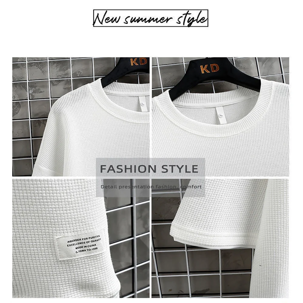 Sommer Herren Waffelstrick Tra – Street Fashion Dance Bewertung und Preis