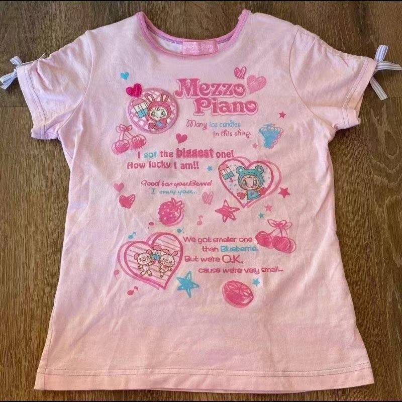 Vintage Kawaii Süße Kurzarm-T- – Street Fashion Styles Bewertung und Preis