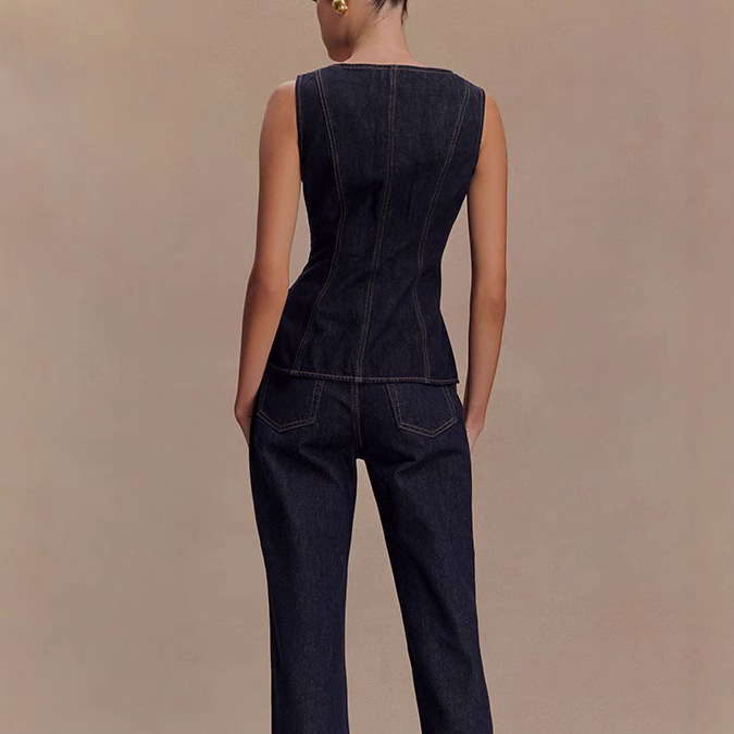 Sommer Denim Hose Sets Frauen  – Street Fashion Baggy Bewertung und Preis