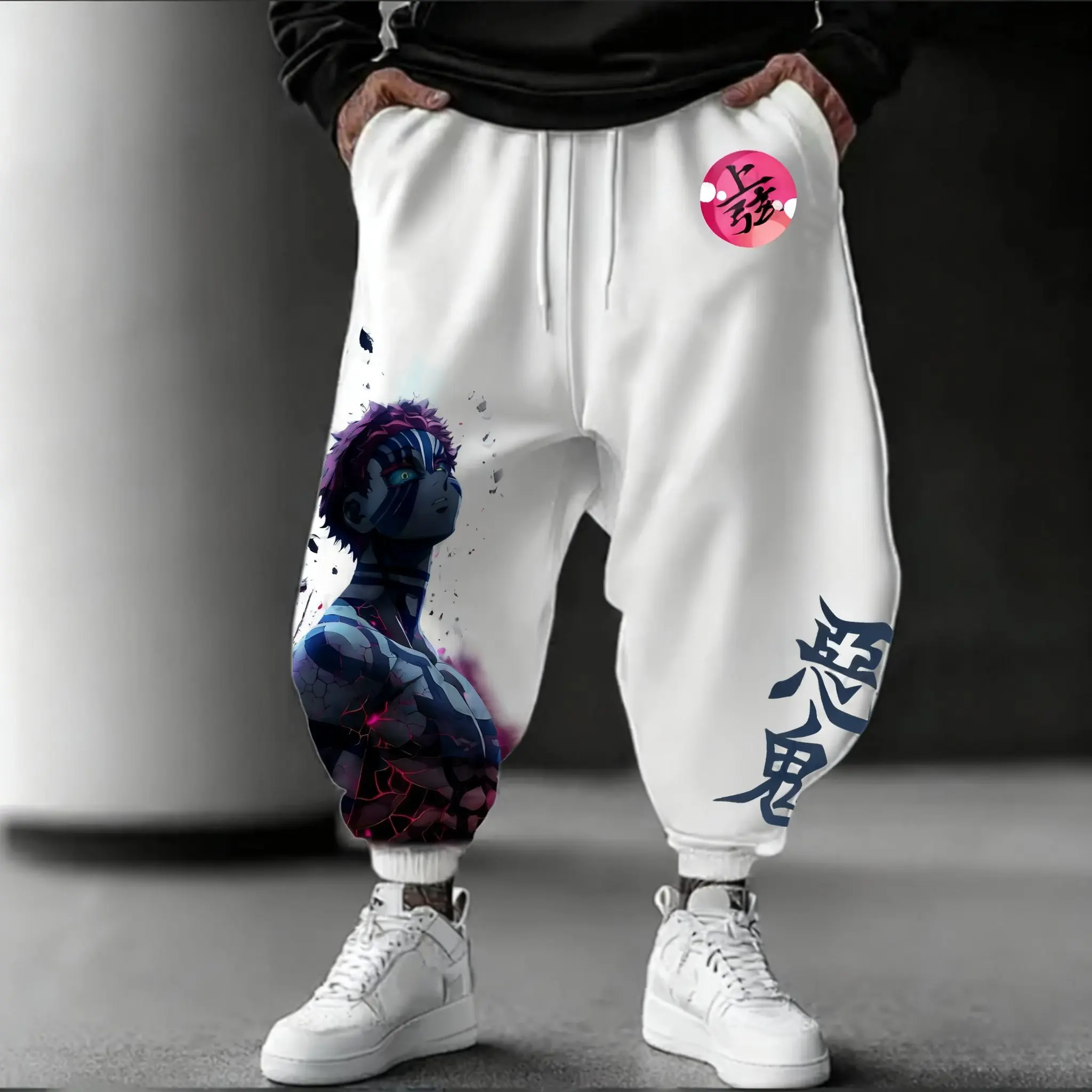 2026 Demon Slayer Akaza Anime- – Street Fashion Baggy Bewertung und Preis