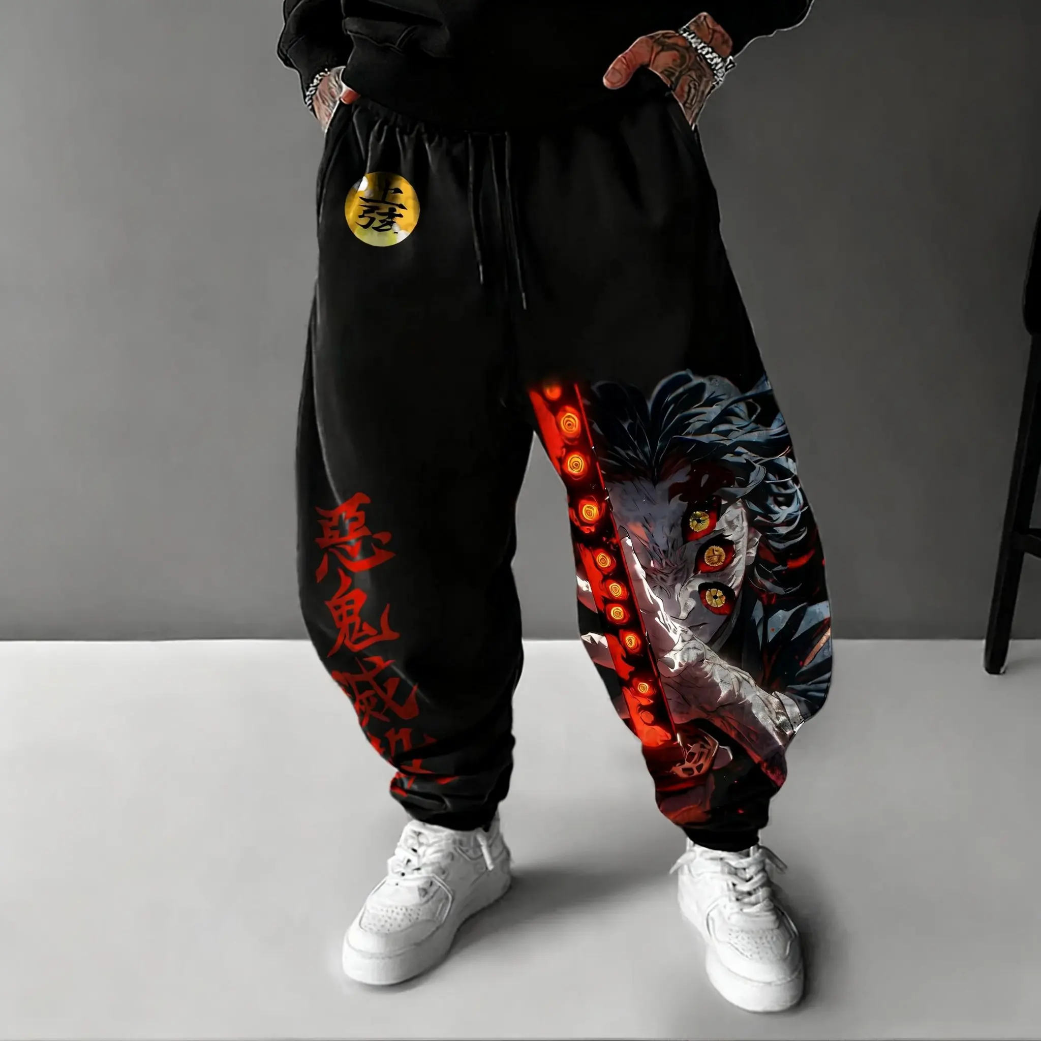 2026 Demon Slayer Akaza Anime- – Street Fashion Baggy Bewertung und Preis
