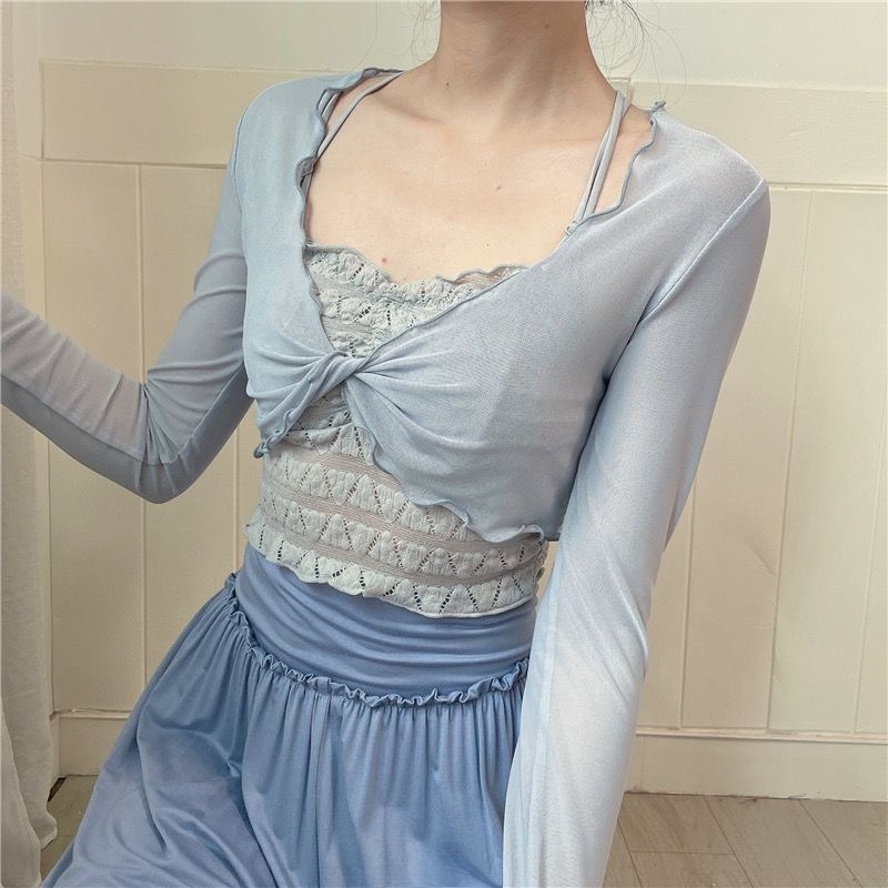 Damen Mesh Ballett-Überwurf mi – Mesh Top Layering Bewertung und Preis
