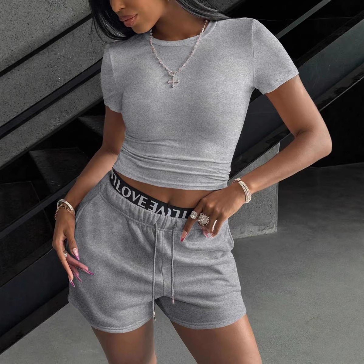 Modisches Damen 2-teiliges Sli – Street Fashion Dance Bewertung und Preis