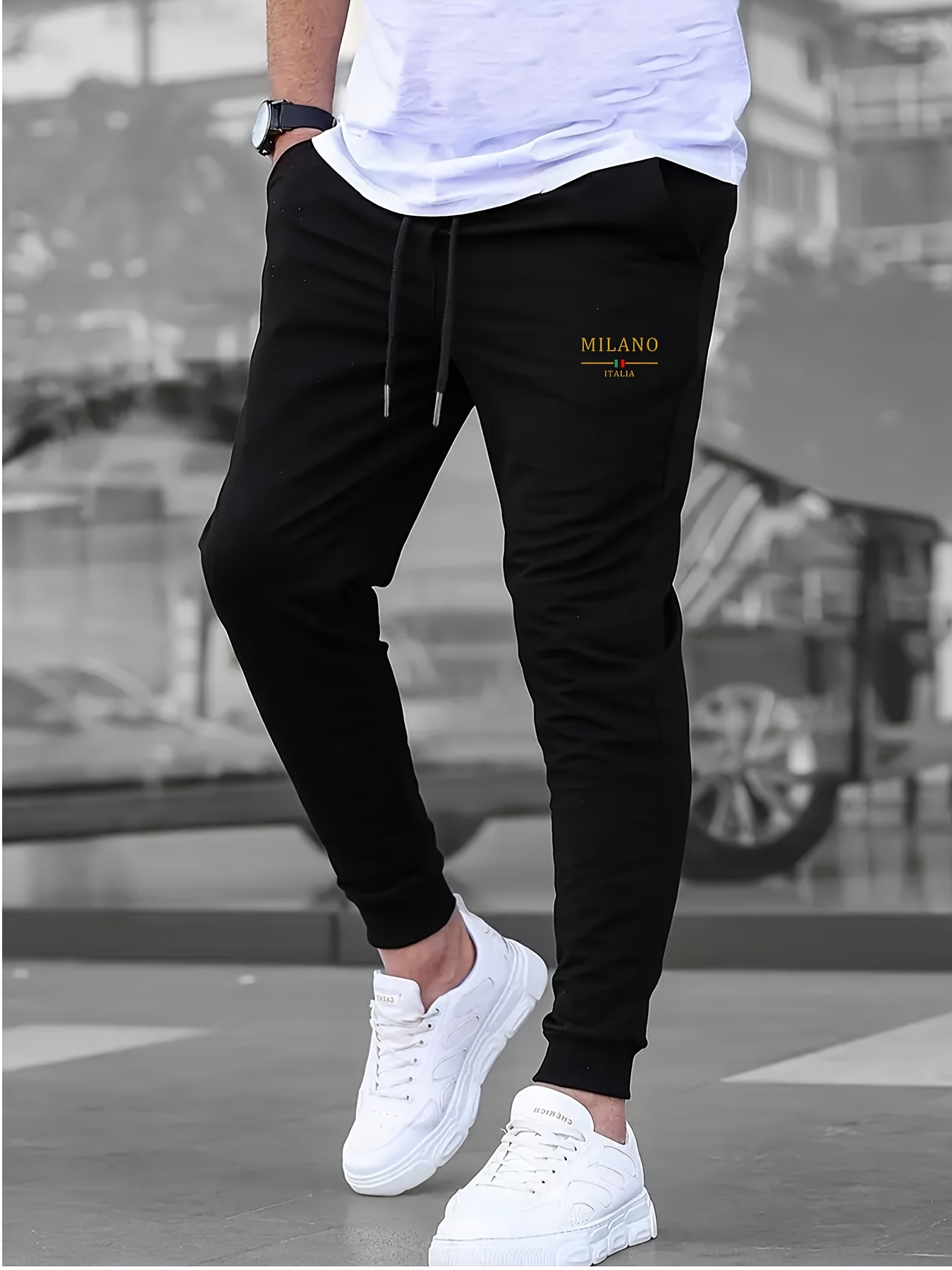 Luxuriöse Freizeithose mit Sta – Street Fashion Outfit For Men Bewertung und Preis
