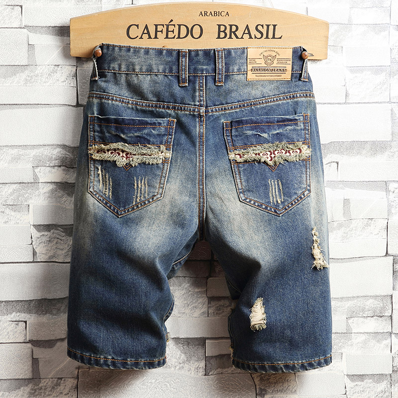 Zerrissene Hip-Hop-Jeans-Short – Street Fashion Dance Bewertung und Preis