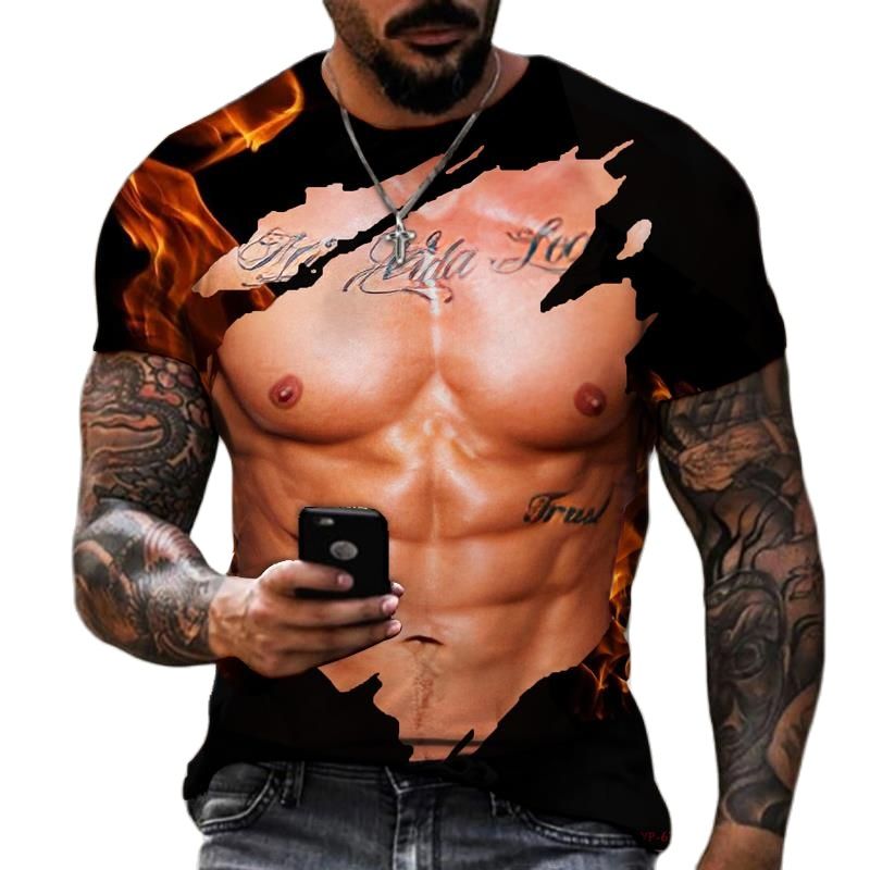 Sommer Mode Männer der 3D Gedr – Street Fashion Guys Bewertung und Preis