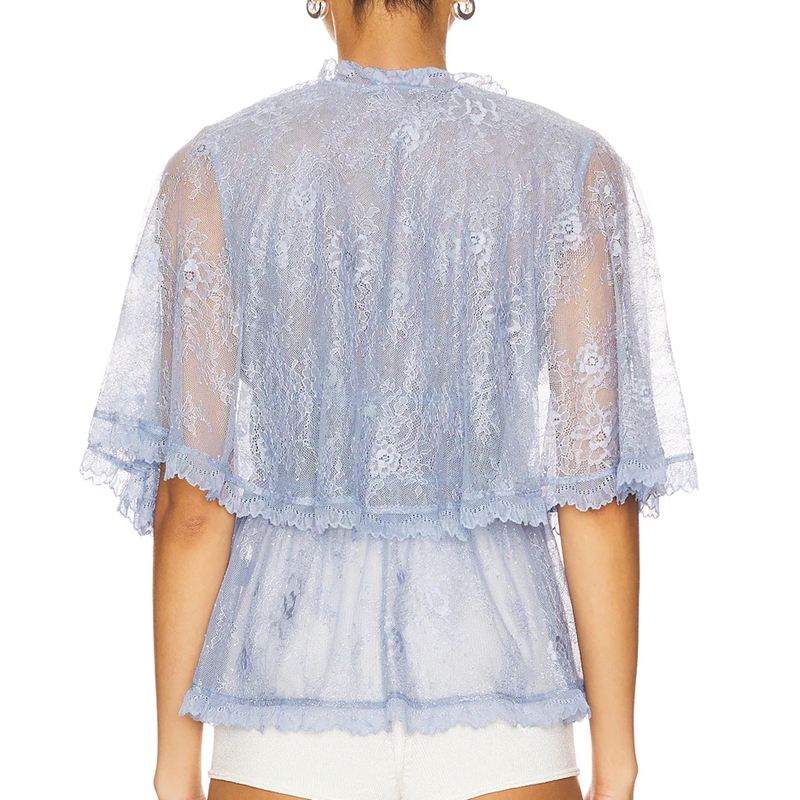 Elegante Damen-Bluse mit Trans – Mesh Top Layering Bewertung und Preis