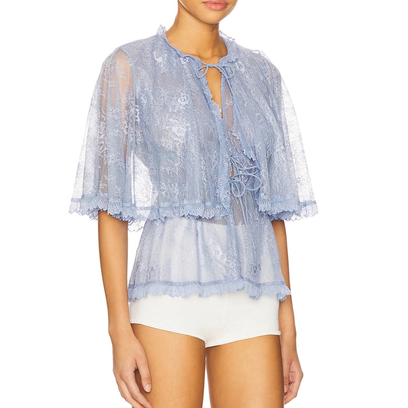 Elegante Damen-Bluse mit Trans – Mesh Top Layering Bewertung und Preis