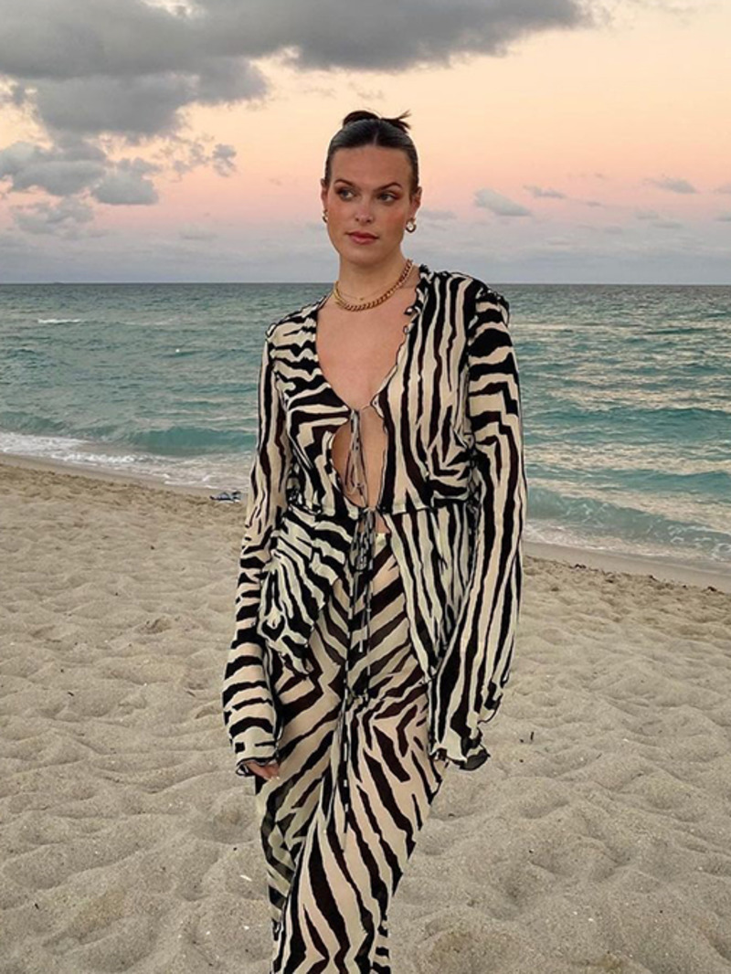 Animal Print Mesh Sheer Stripe – Mesh Top Layering Bewertung und Preis