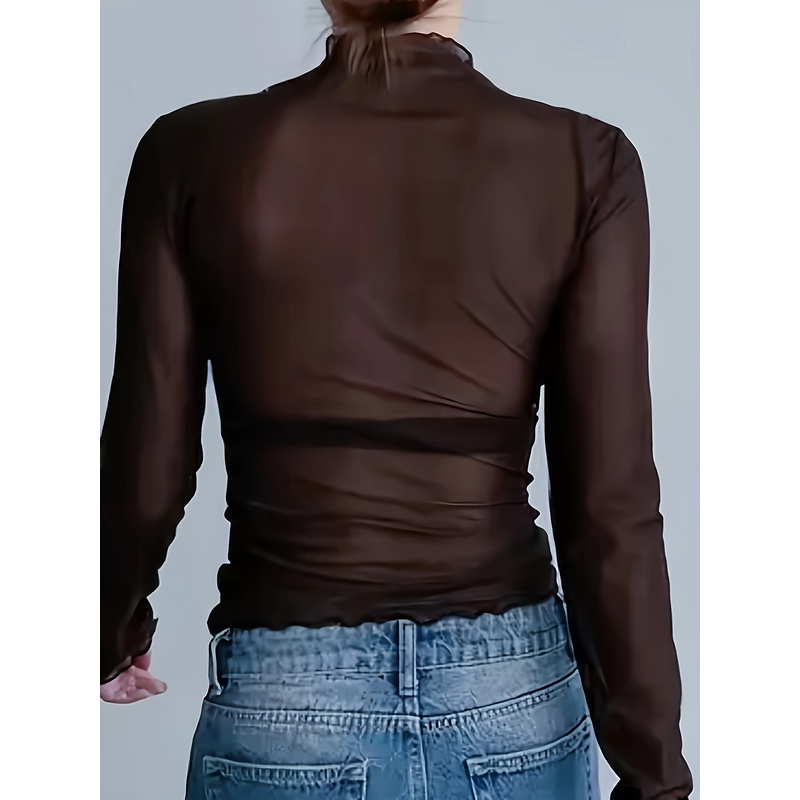 Frühling Sommer Transparentes  – Mesh Top Layering Bewertung und Preis