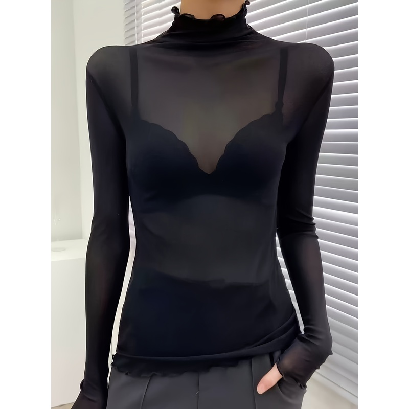 Frühling Sommer Transparentes  – Mesh Top Layering Bewertung und Preis