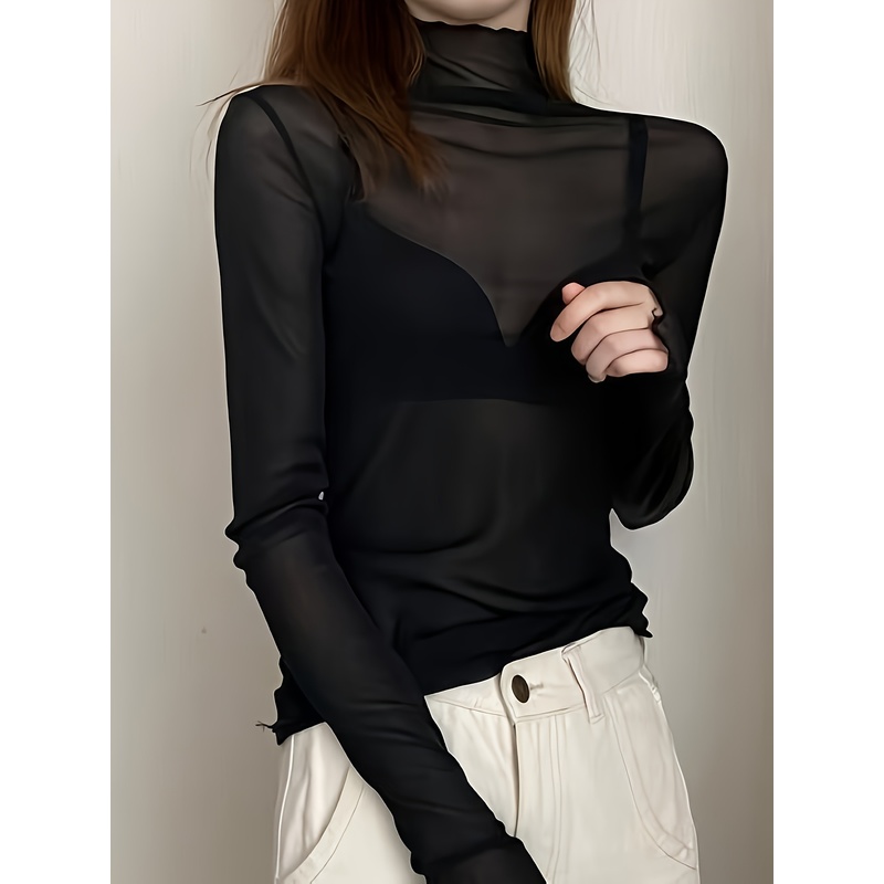 Frühling Sommer Transparentes  – Mesh Top Layering Bewertung und Preis