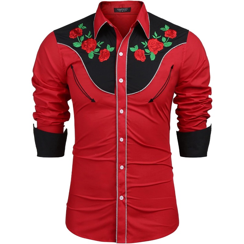 Herren Western Cowboy Hemd Lan – Street Fashion Dance Bewertung und Preis