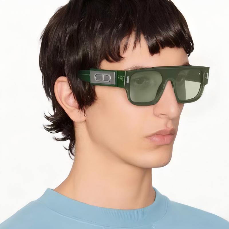 Trendige Grüne Eckige Sonnenbr – Street Fashion Shoot Bewertung und Preis