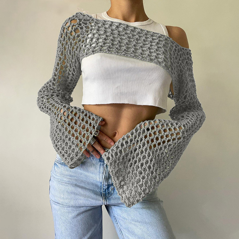 Langarm Häkeln Crop Top Sommer – Mesh Top Layering Bewertung und Preis