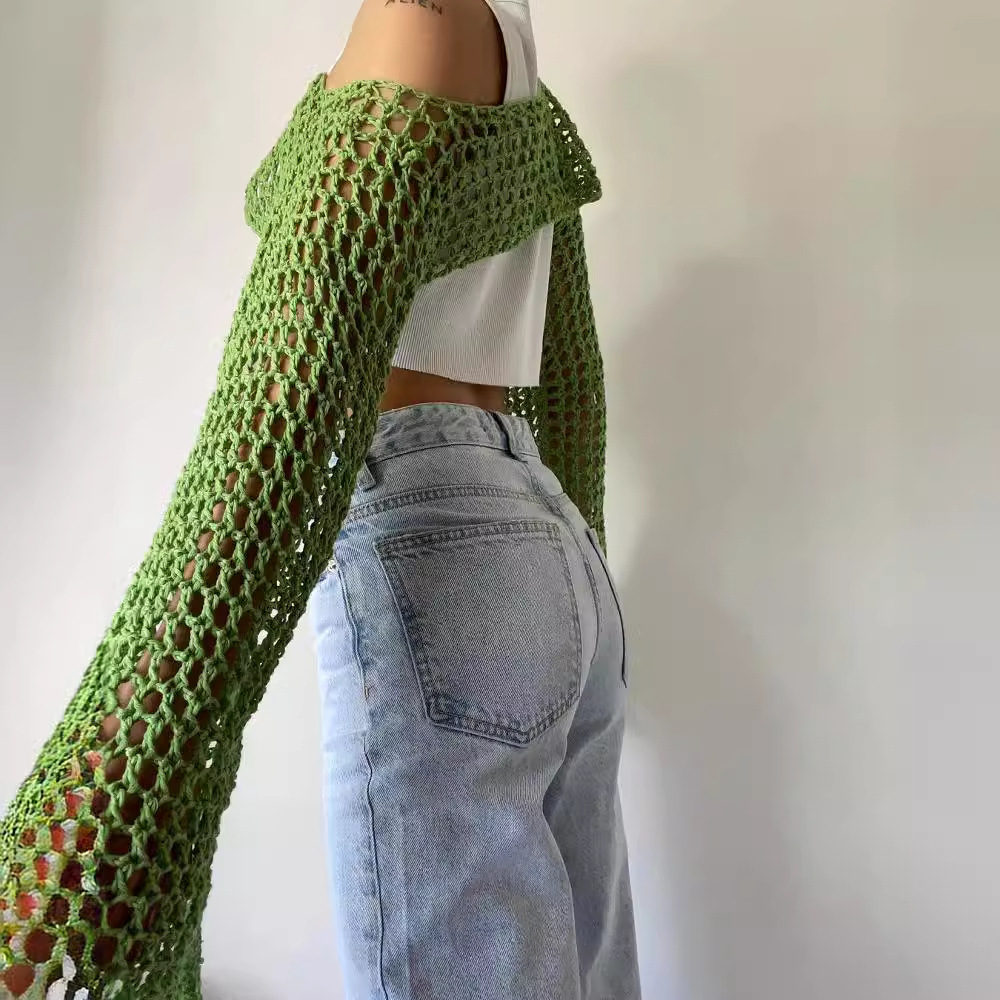 Langarm Häkeln Crop Top Sommer – Mesh Top Layering Bewertung und Preis