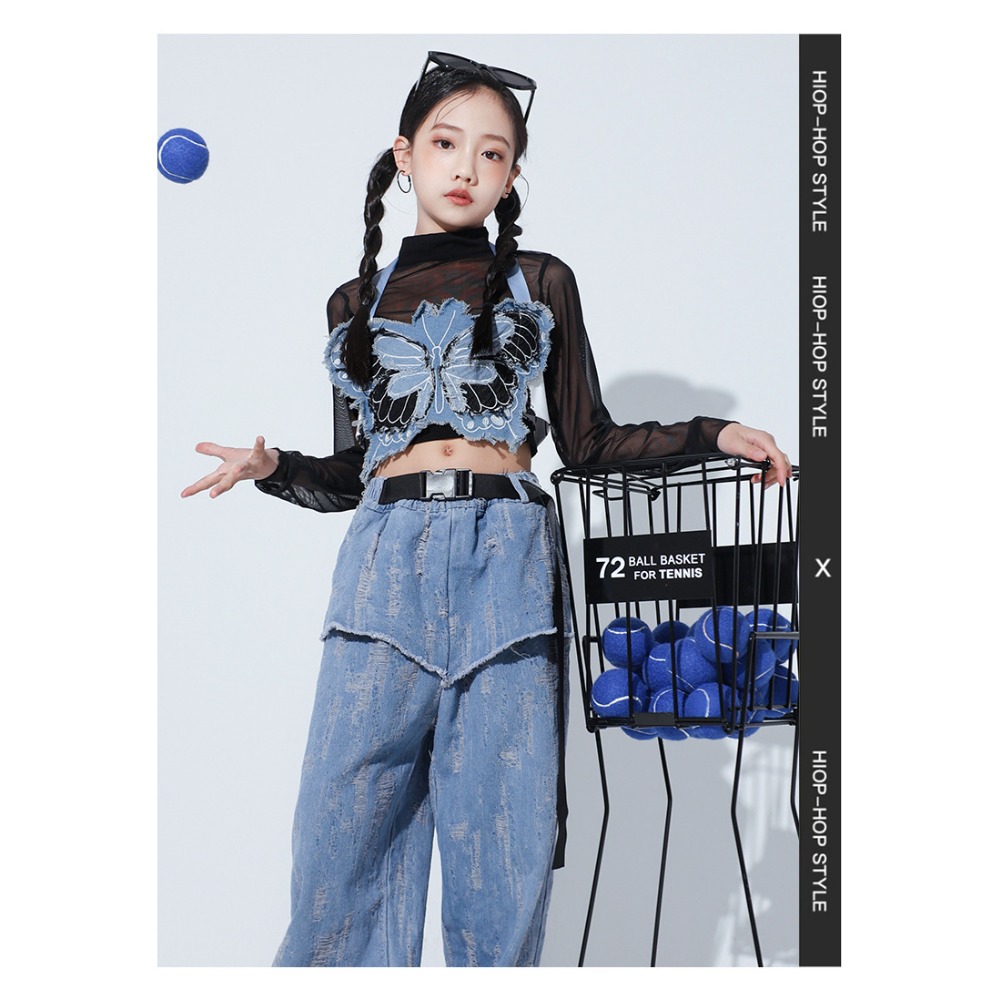 Jazz Hip-Hop Tanz-Set Mesh Lan – Street Fashion Dance Bewertung und Preis